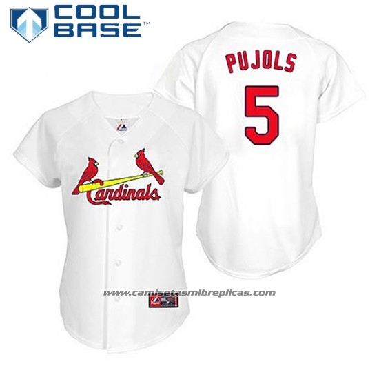 Camiseta Beisbol Hombre St. Louis Cardinals Albert Pujols 5 Blanco Cool Base
